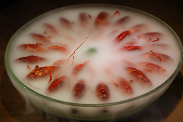 食品干冰煙霧裝飾案例